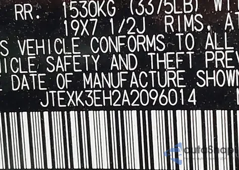 2010 Toyota Highlander Sport V6 from USA, damaged, VIN JTEXK3EH2A2096014